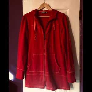 Long hooded sweatshirt